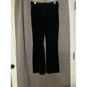 Tommy Hilfiger Women's Black‎ Velvet Pants, Size 10 Dress Pants, Vtg Flat Front
